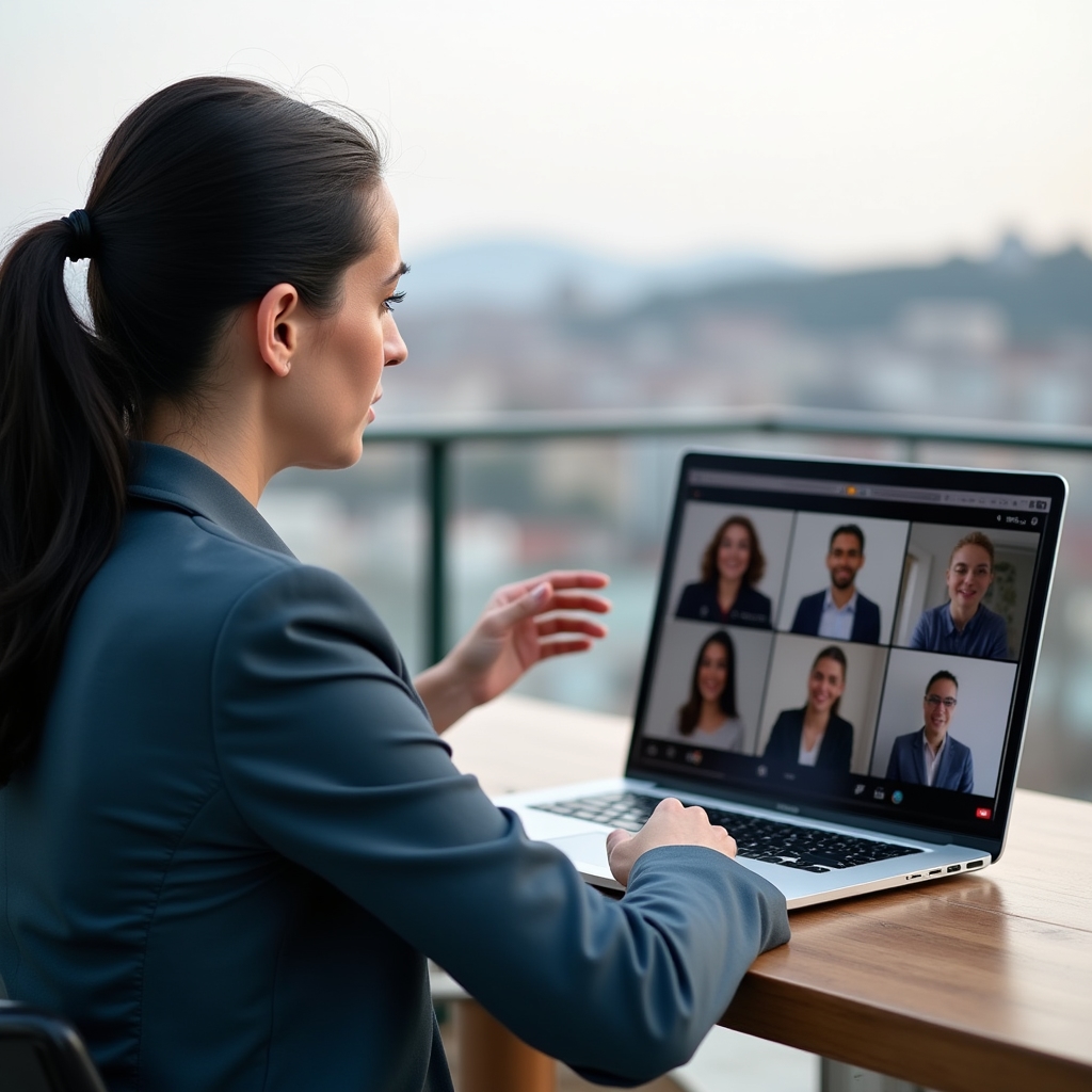 Online workshop képernyőn megjelenő résztvevőkkel